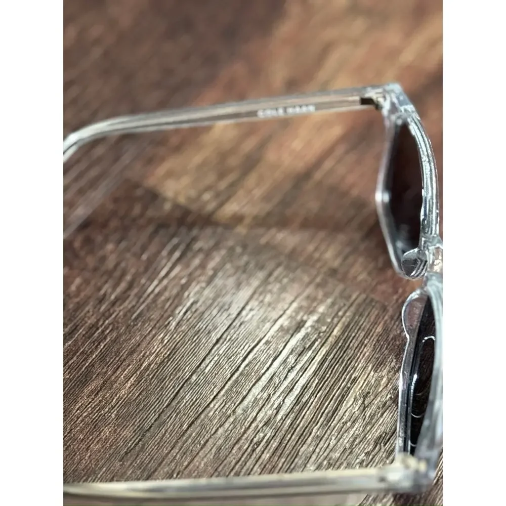 Cole Haan C17048 Polarized Clear Transparent Purple Round Sunglasses
